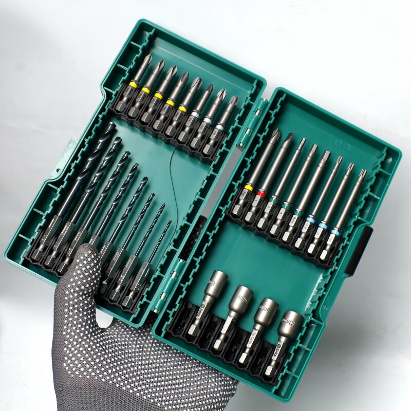 SATA Tools 09337 - 44-piece power tool accessories set 09336 Rainbow Magic Box screwdriver bit set 0933744 bit set box with extended cross