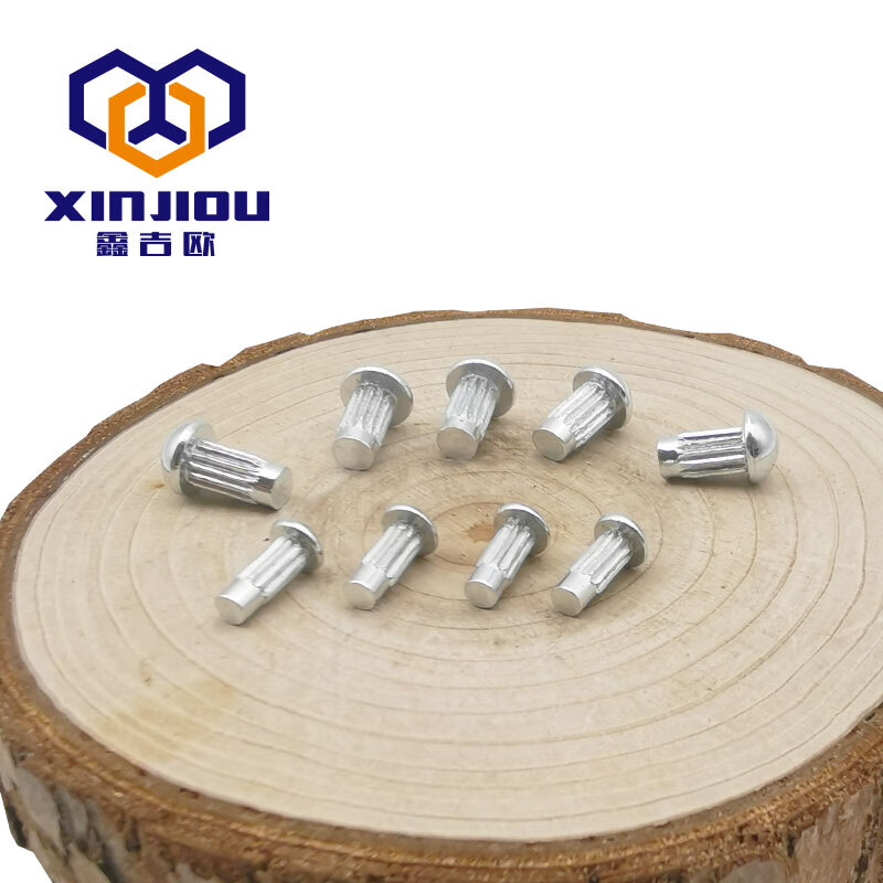 Aluminum sign rivets Pure copper Copper knurled rivets Iron galvanized nameplate rivets Half round head solid trademark rivets Round cap Motor nameplate rivets M2M2.5M3M4 M2*4 (200 pieces) Aluminum material