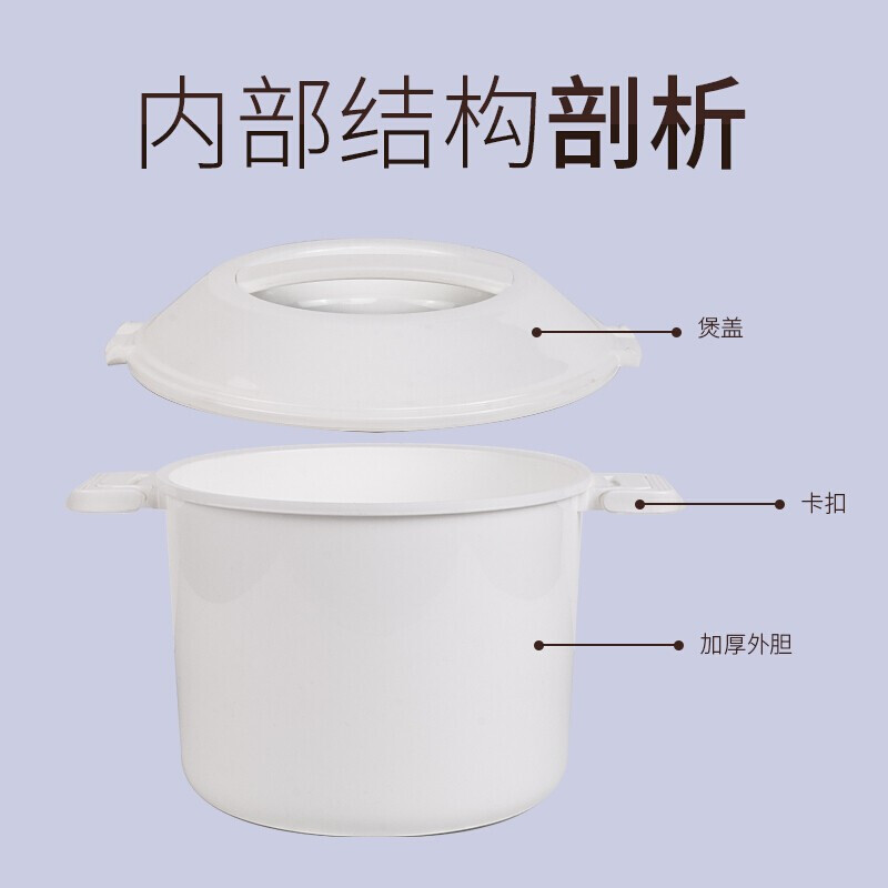 Camellia (CHAHUA) steamer, microwaveable steamer, rice cooker, hot dishes, steamed rice, rice cooker, rice box, steaming plate, steamed rice cooker 2000ML + rice spoon + rice measuring cup