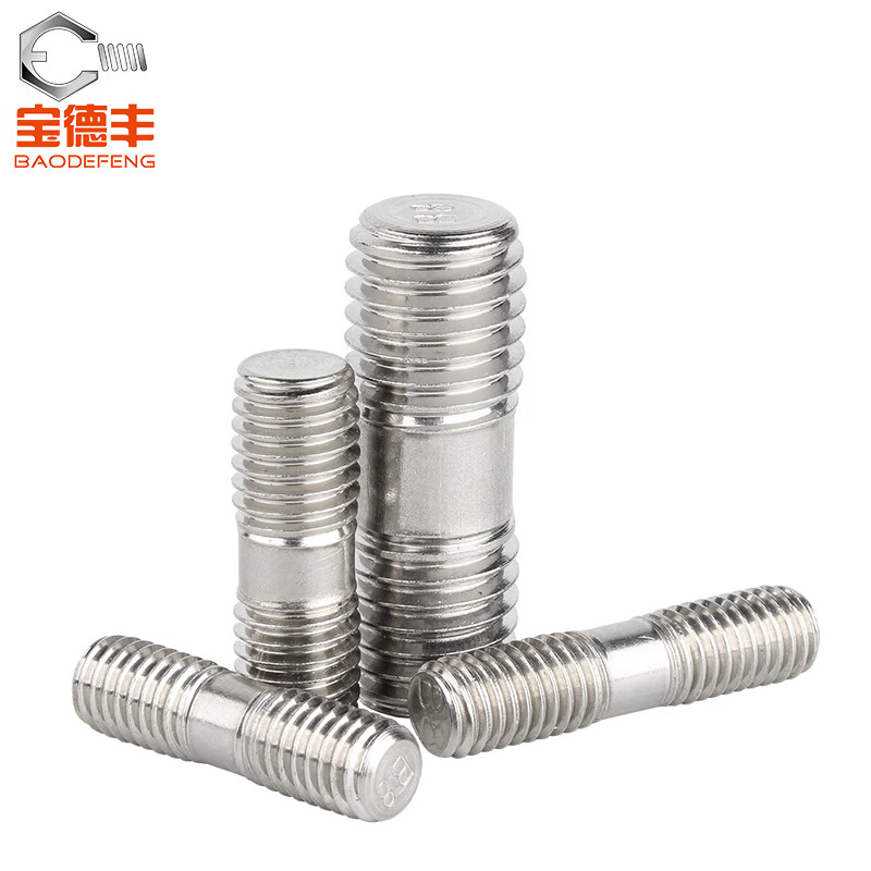 Baodefeng 304 stainless steel double-headed screw/extended screw two-headed screw rod tooth rod double-headed bolt tooth bar stud national standard M16X180 1 piece