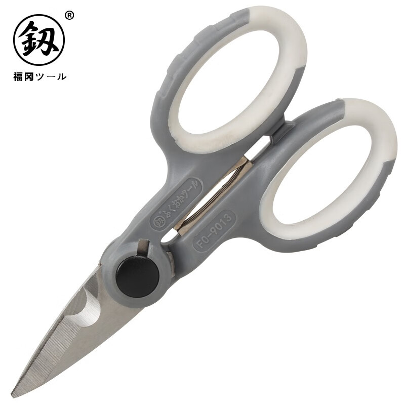 Japan Fukuoka Tools Electronic Scissors Stainless Steel Copper Wire Iron Shears Powerful Electrician Aluminum Clamp Plate Trunk Scissors FO-9013 Powerful Multi-Function Electronic Scissors