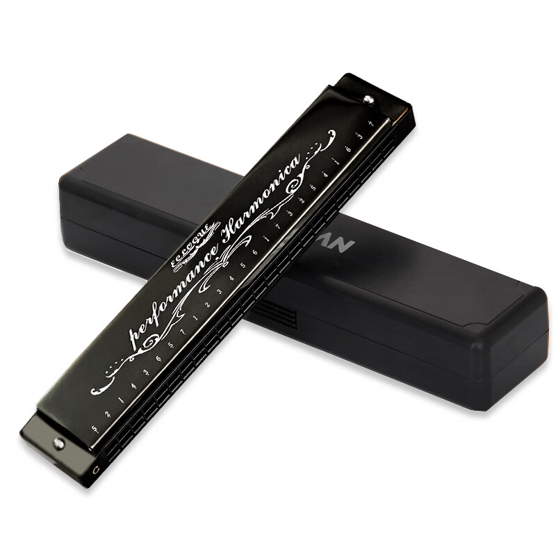 Swan (SWAN) 24-hole polyphonic C key playing harmonica phoneme notation for students and children teaching recommended harmonica classic black