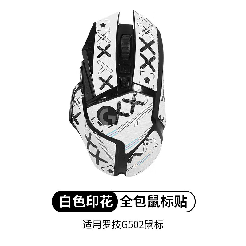 Merton is suitable for G502 mouse stickers, sweat-absorbent anti-slip stickers, G502HERO wired master, wireless creator game-specific SG joint printing set, frosted lizard skin film, all-inclusive, black snowflake pattern anti-slip stickers, including cleaning cotton