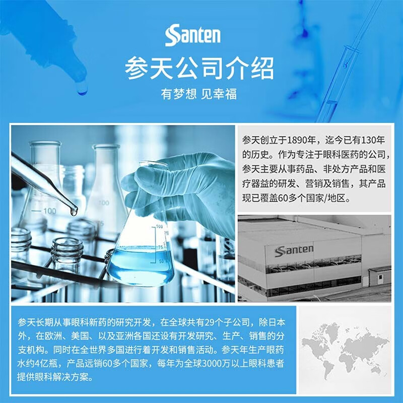 Original imported Shentian eye drops Flumeton Fluorometholone eye drops 0.1% (5ml 5mg)*5 boxes