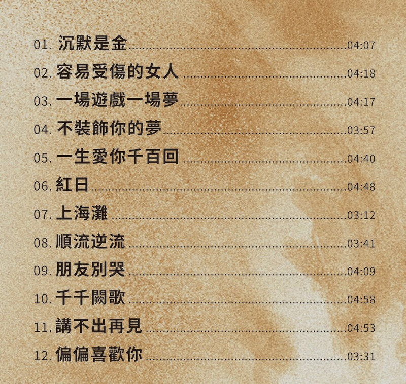 Genuine one person's famous hit Hong Kong chapter master disc directly engraved 1 1 master tape audition lossless fever CD disc