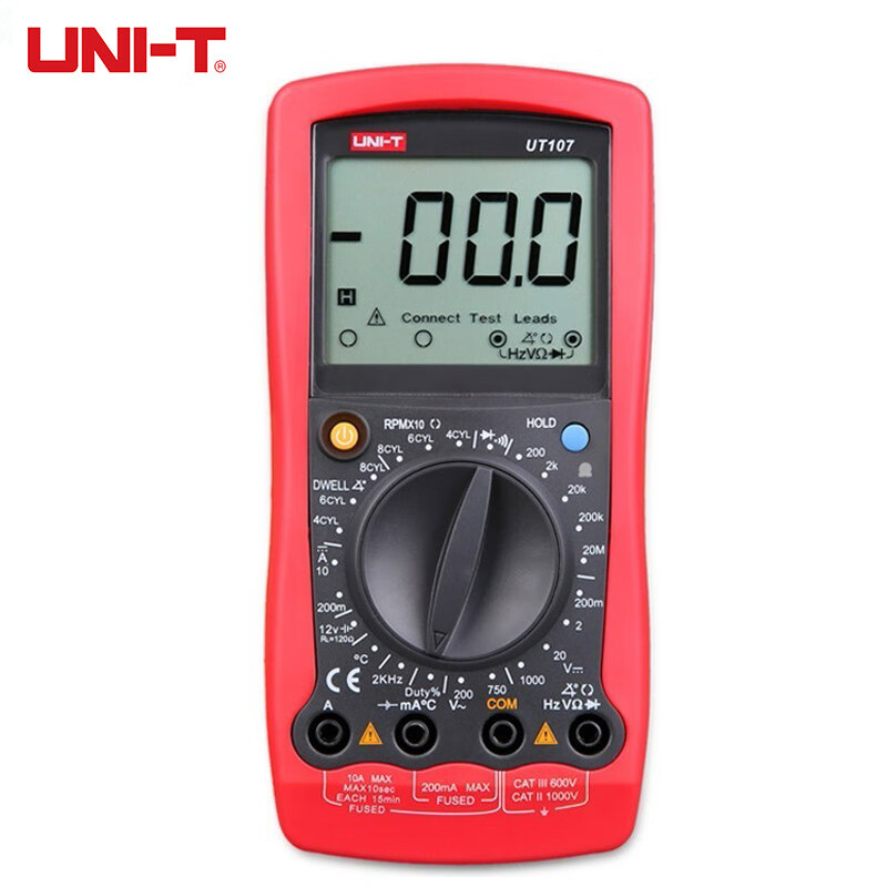UNI-T UT107 automotive multimeter high-precision digital display multimeter (frequency/temperature 12V battery test)