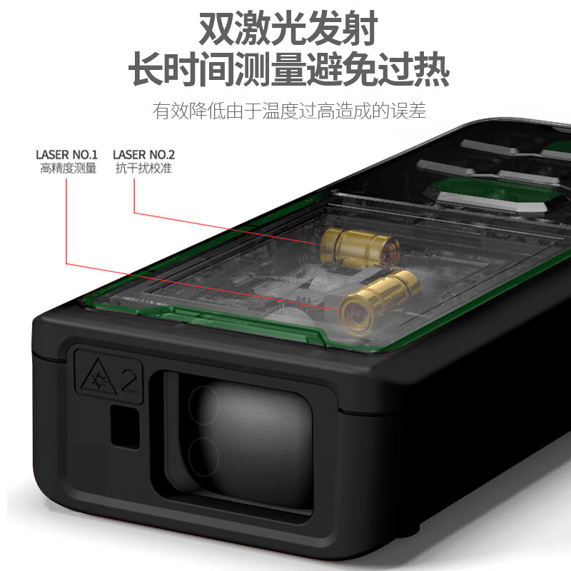 Shendawei Laser Distance Meter Infrared Room Measuring Instrument High-precision Handheld Infrared Distance Meter SW-50G (green light, range 50 meters)