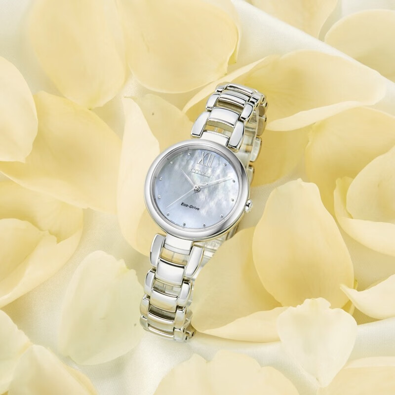 CITIZEN Eco-Drive Flower Whispering Wind Series Fritillaria Dial Simple Fashionable Trendy Women's Watch EM0530-81D