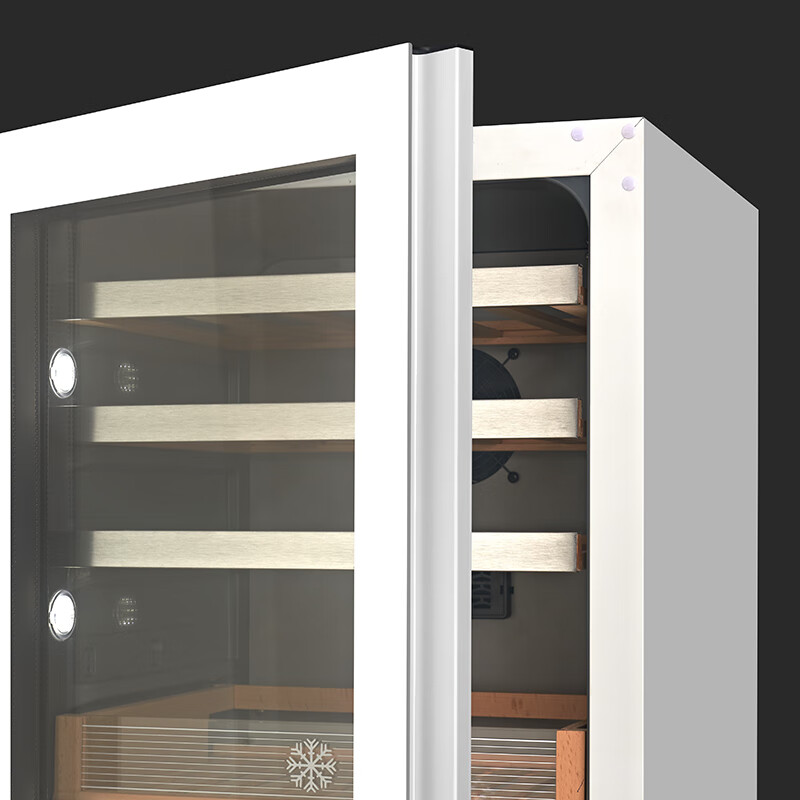 PULADI frequency conversion first-class energy-efficiency ice bar home living room refrigerator office refrigerator tea cabinet red wine cabinet constant temperature fresh cabinet frost-free ultra-thin vertical dual-temperature beverage cabinet embedded BM82DT 1.775 high white ice bar model frequency conversion first class