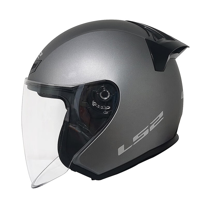 LS2 new motorcycle helmet quarter helmet electric moped four seasons large tail large size men and women half helmet OF608 matte light gray 4XL (recommended 63-64CM)