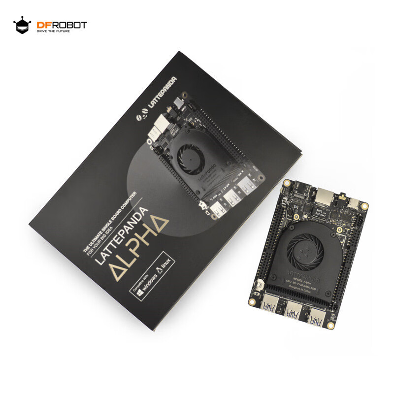 DFROBOT LattePanda Latte Panda Alpha CPU Win10 Development Board Microcontroller Robot Main Control Board Alpha 864s Pro Activated Version (8G64G)