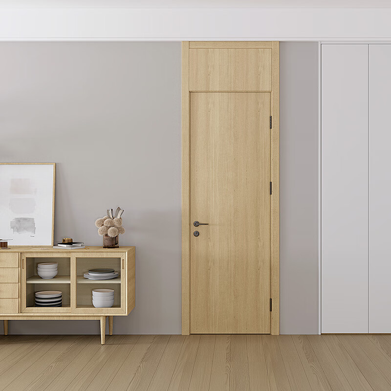 Sophia Wooden Door Package Whole House Bedroom Concierge Door Interior Door Customized Room Door Bathroom Aluminum Door Kitchen Partition Door Four-Door Package + Pass 3 Bedroom Doors + 1 Aluminum Door + 5 Meter Pass Cover