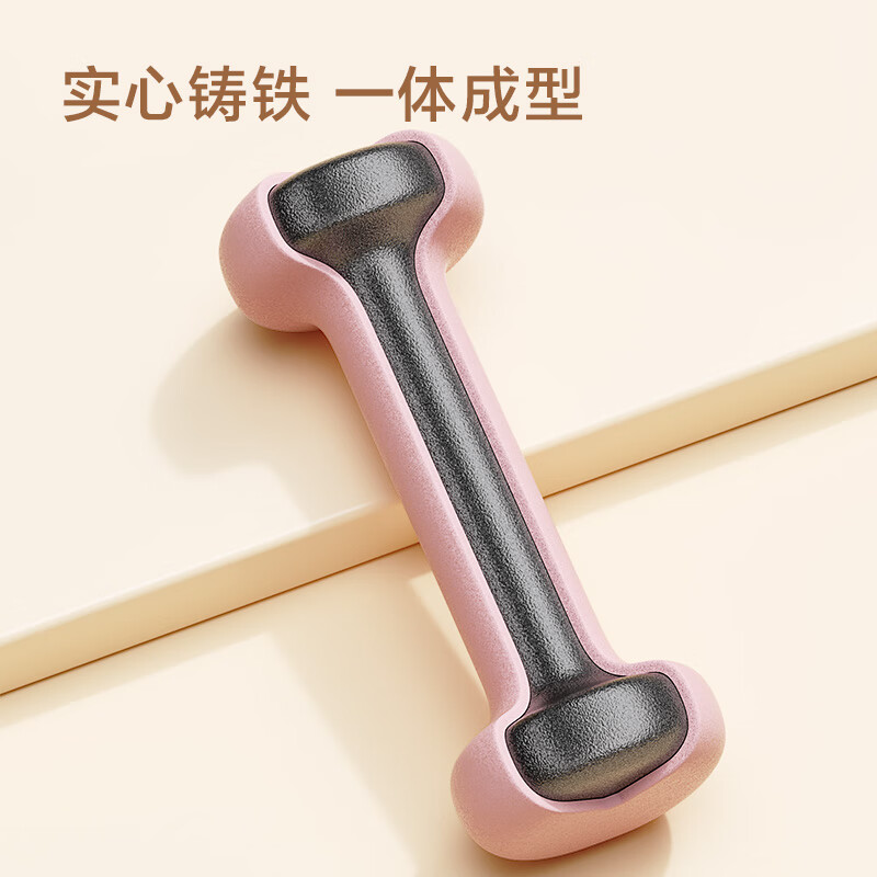 Made in Tokyo, colored plastic-impregnated dumbbells, small dumbbells for men, women, and children, pure iron fitness equipment, 2KG, two packs