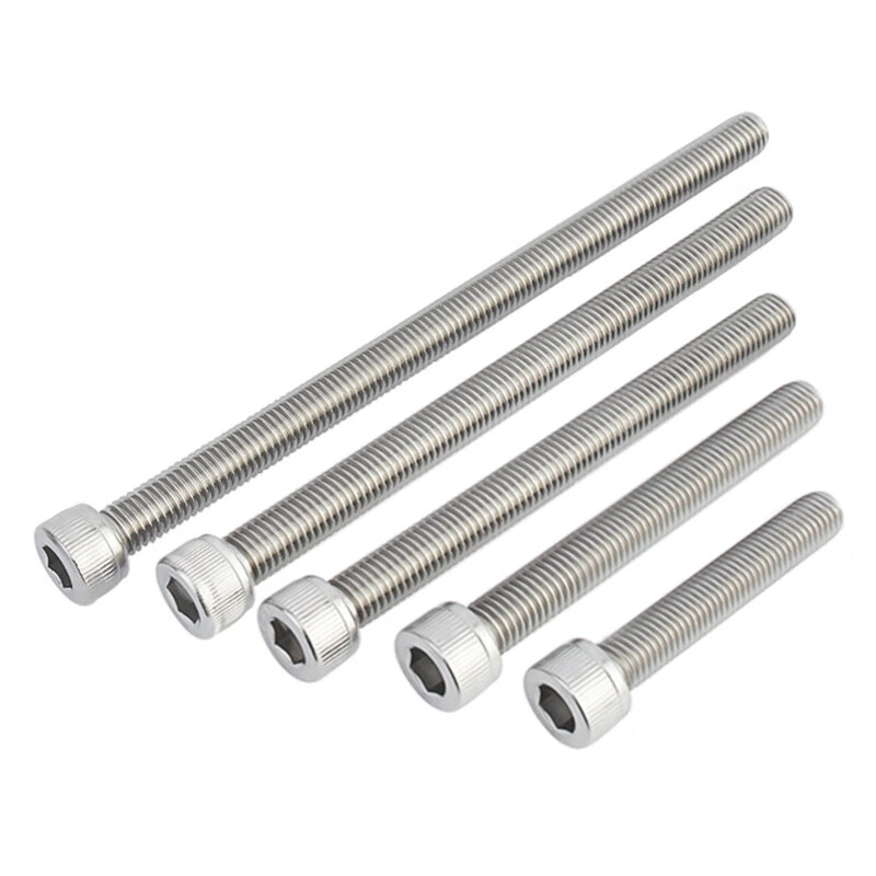 Jinchao 304 stainless steel extended cup head hexagonal bolt cylindrical head screw M4M5M6M8M10M12-M20 M8*80 (1 piece)