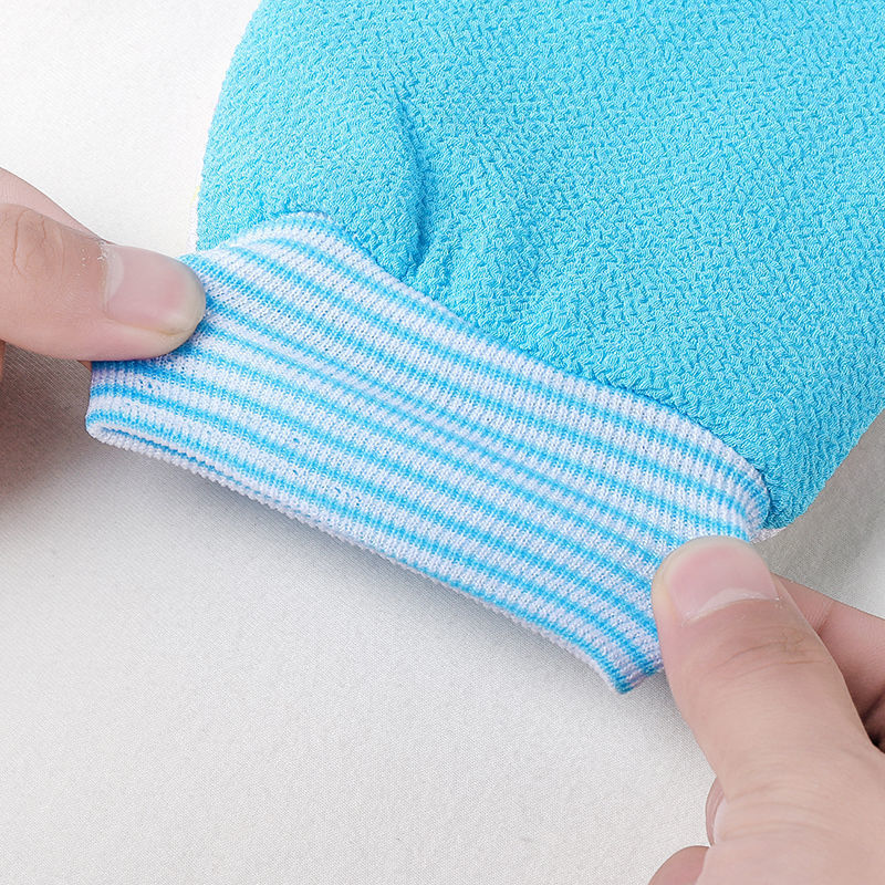Leaf cutter ant double-sided bath towel with strong decontamination for men and women thickened bath gloves new bath artifact fine sand bath towel Nordic blue