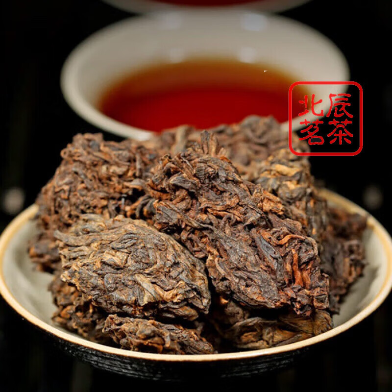 Yanhai Yunnan ripe leaf Xiaotuo old tea head good broken silver ripe tea aged old tree loose tea gift box old tea head 1000g/old fragrance, durable and mellow brewing