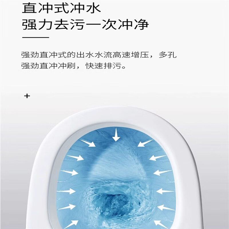 Wall row toilet rear drainage side row small apartment left and right row horizontal row large diameter direct flush household toilet seat D type snow crystal nano glazed left drainage wall row other/other