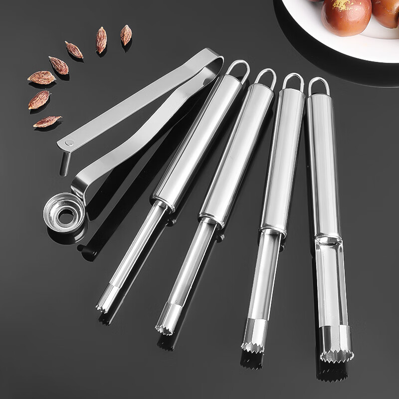 Baijie hawthorn corer red date cherry apple corer artifact corer tool hawthorn pulp separator 5-piece set