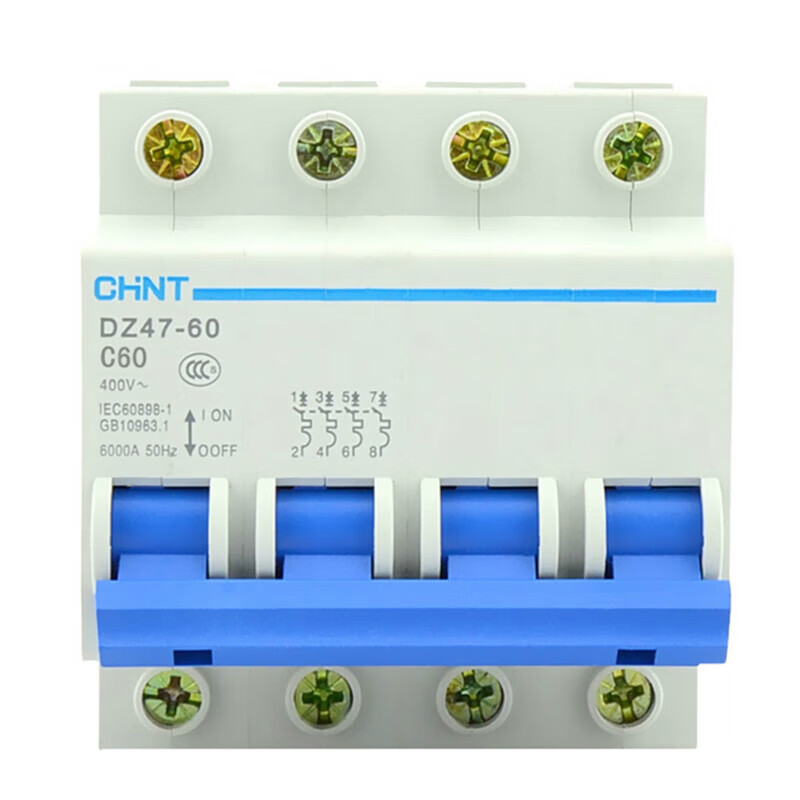 380V three-phase four-wire DZ47-60 air switch 4P circuit breaker 10/16/20/25/32/40/60A 60A 4p
