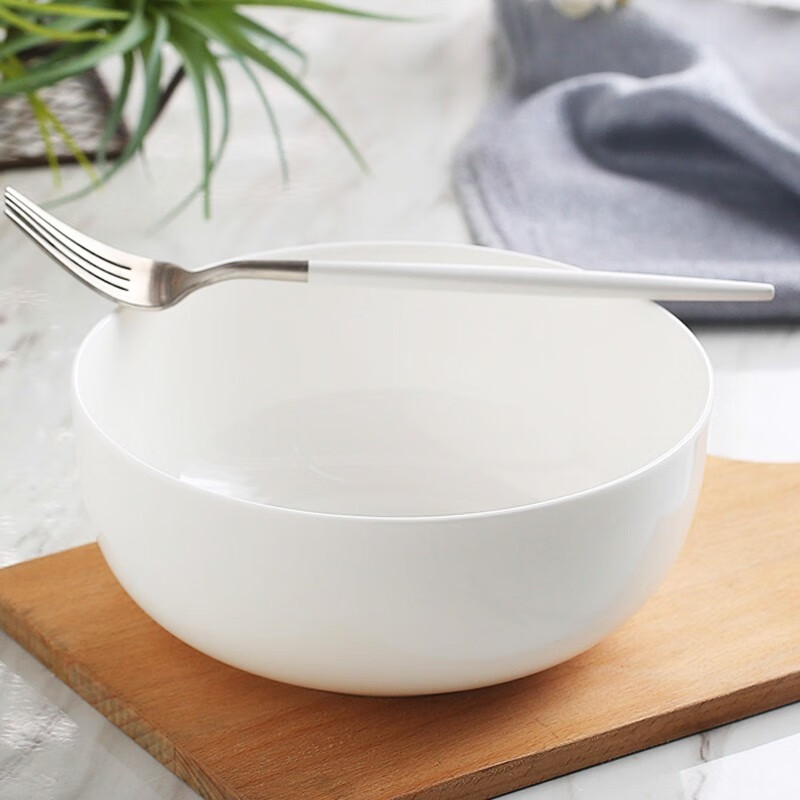 Ci Xiuyuan 7-inch instant noodle bowl ceramic bowl household Korean bone china bowl rice bowl large soup bowl large bowl creative tableware set 7-inch straight mouth noodle bowl (width 18.3cm, height 8cm)
