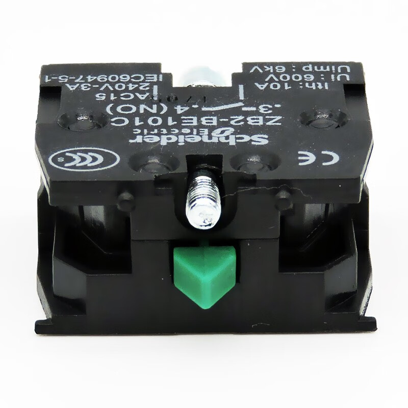 Original Schneider XB2BW illuminated button, self-reset start stop switch, color red, yellow, blue, green and white, contact ZB2BE101 normally open 102 normally closed ZB2-BE101C normally open (1NO) contact