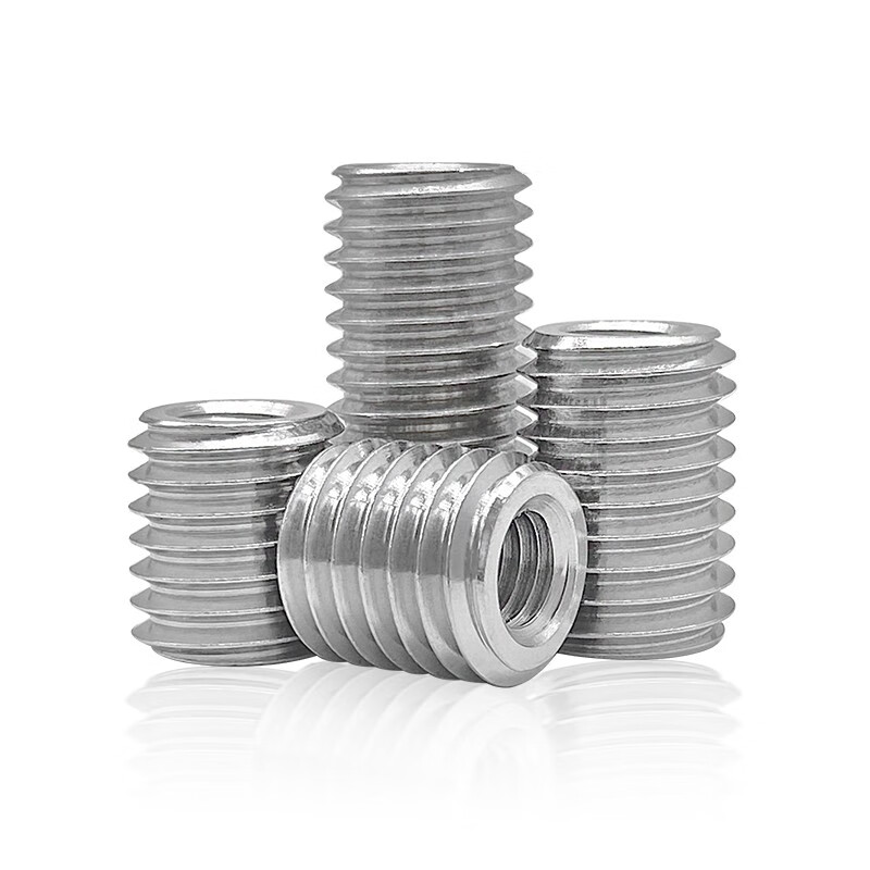 Henghu 304 stainless steel internal and external tooth nut joint conversion nut screw thread protective sleeve M2M4M5M6M10M12 braces fasteners M4*M6*10 (5 pieces)