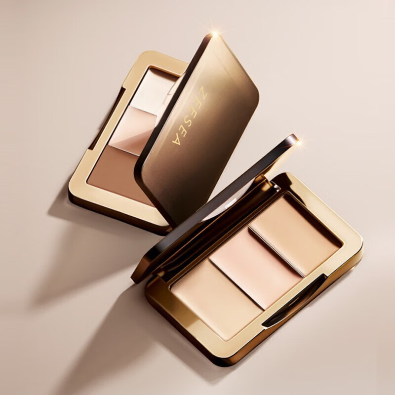 ZEESEA Concealer Palette Pore Invisible Concealer Beauty Makeup Cosmetics Small Black Palette 5g-Natural Color New Year