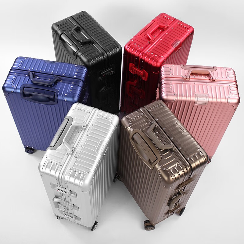 YKOO all-aluminum magnesium alloy suitcase large capacity men's and women's trolley case aluminum frame small boarding case travel password box all-aluminum magnesium alloy - 50/50 technology silver 20 inches - boarding case - portable trolley case on the plane