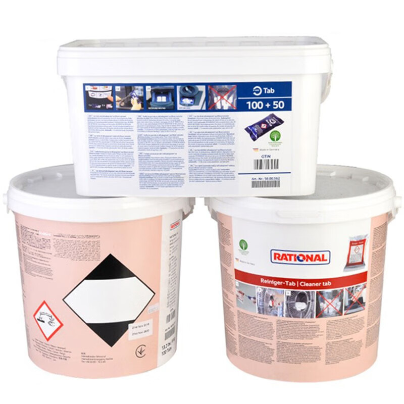 Laixino Steam Oven Cleaning Tablets German RATIONAL Tablets Neutralizing and Maintenance Tablets Degreasing Tablets Cleaner Red and Blue Model