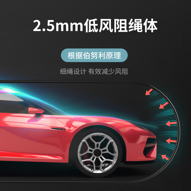 Li Ning (LI-NING) racing rope skipping competition, high school entrance examination, weight loss and fitness special steel wire rope for professional primary and secondary school students, ultra-light double swing rope