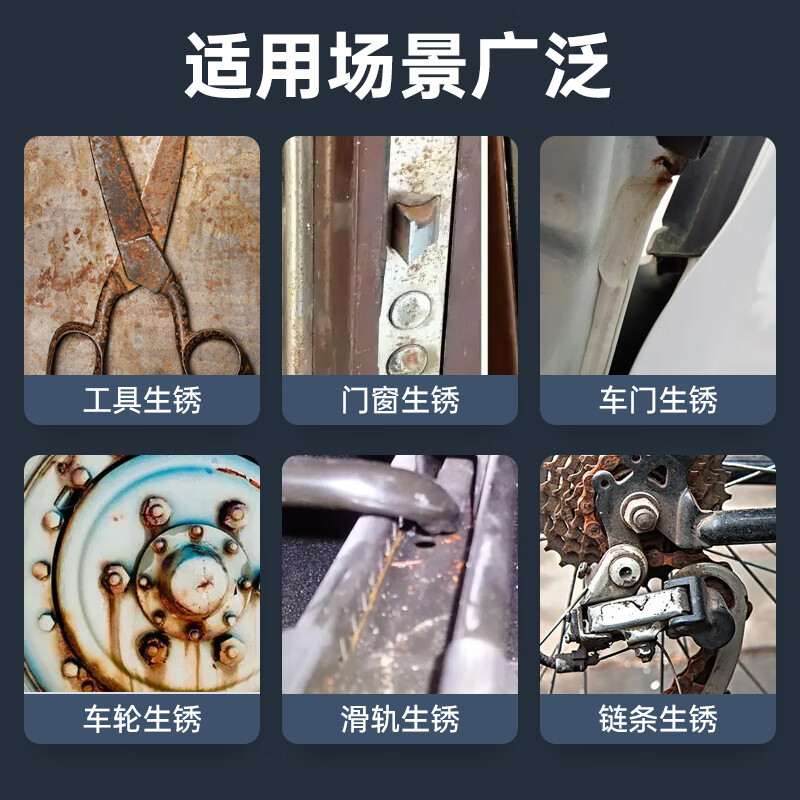 Rust removal lubricant metal loosening agent anti-rust oil spray door and window anti-sounding door Goteng lock core rust removal lubricant 450ml