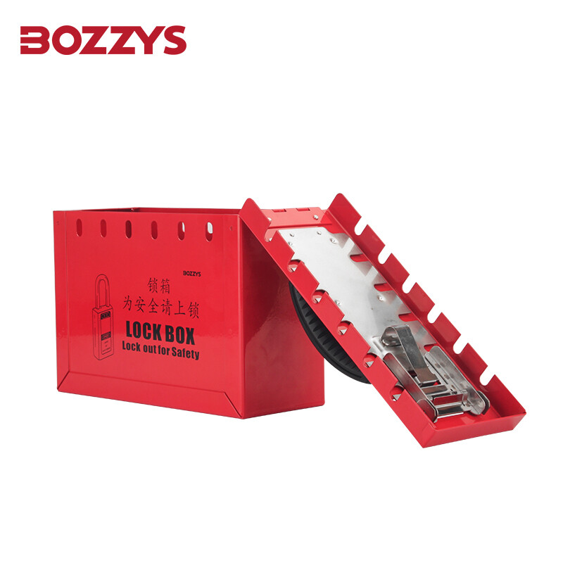 BOZZYS shared lock box portable 12-hole lock management spray energy isolation LOTO industrial safety lock box 230*152*95MM BD-X01