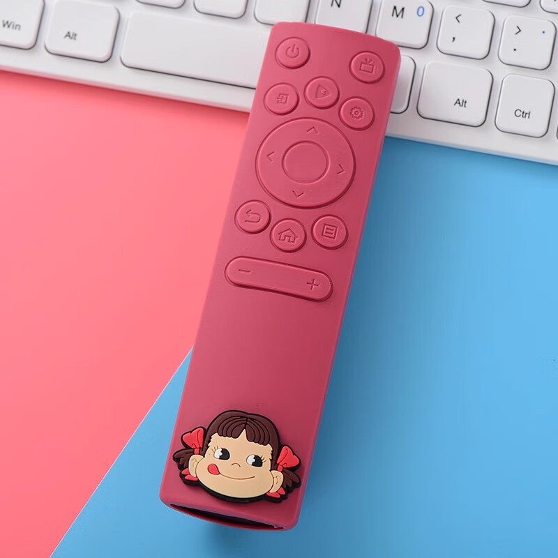 Real set of Hisense TV CN3A75 CN3V75 remote control set HD silicone case universal cute dustproof waterproof and fall-proof Hawthorn Girl 15*4cm only protective case