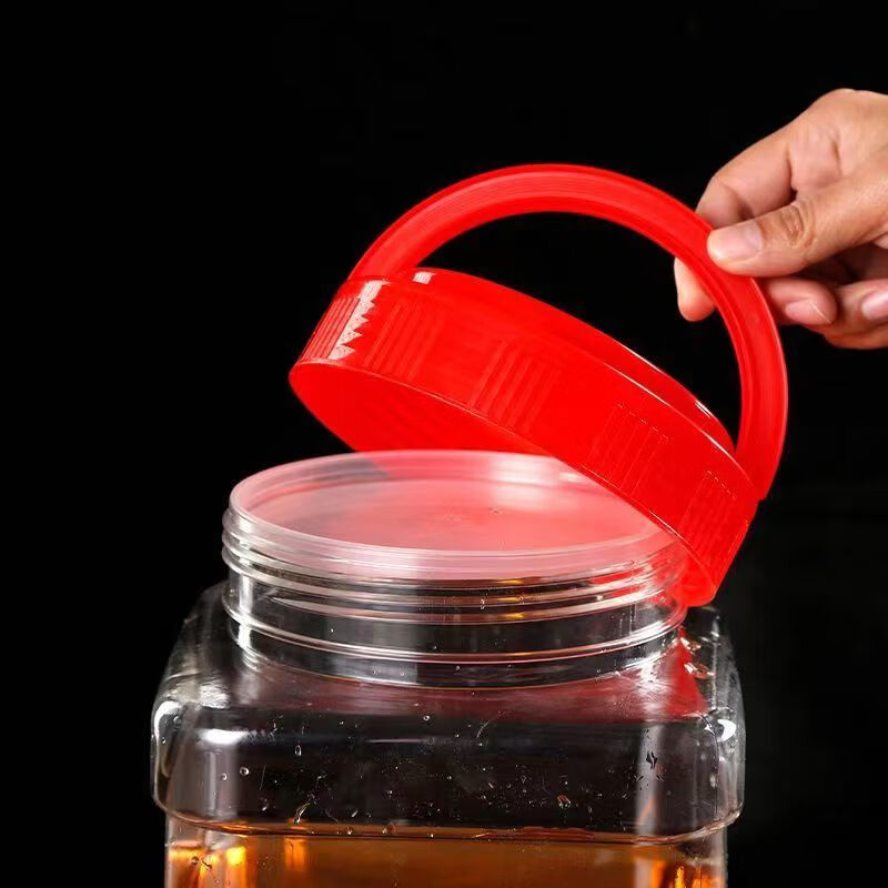 Qinkai plastic jar 8000g PET large pickle jar 2 catties 8 catties 15 catties thickened snack enzyme barrel sealed storage plastic bottle 3 catties water can hold 2 catties 1