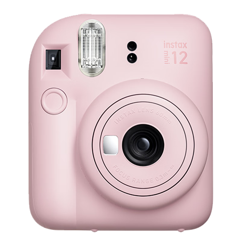 Fuji (FUJIFILM) instax mini12 Imaging Flower Studio one-time imaging instant camera mini11 upgraded version one-click point-and-shoot camera Valentine's Day birthday gift for girlfriend, light cherry pink official standard + 10 white edge photo papers