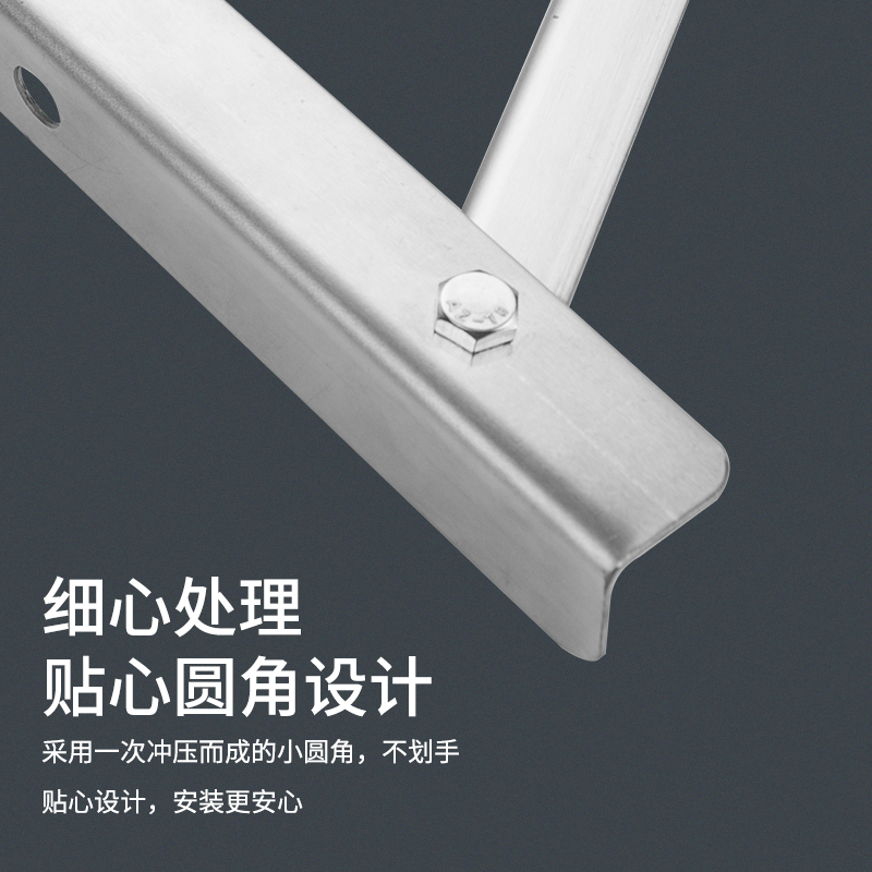 Beishi thickened stainless steel air conditioner outdoor unit bracket stainless steel air conditioner bracket air conditioner rack suitable for Oaks Hualing Changhong Haier Kelon TCL Midea Gree and other air conditioner racks 304 stainless steel 1.5p thickened version / with stainless steel detection fluid