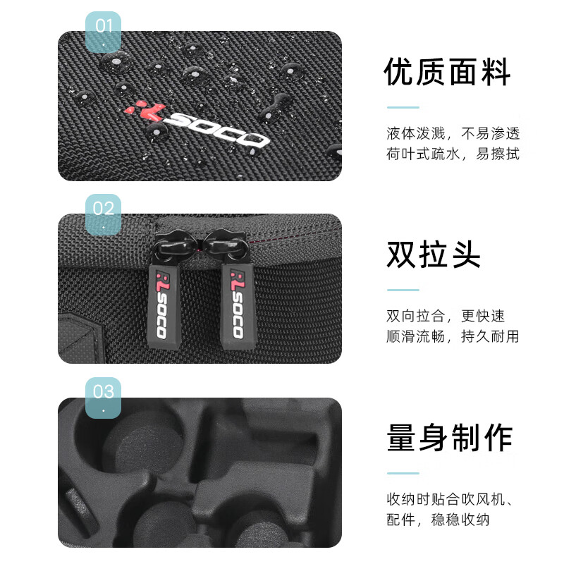 RLSOCO is suitable for Dyson HD16 storage bag smart hair dryer Supersonic protective box DYSON hair dryer hard bag HD16 set storage bag (bag only) black