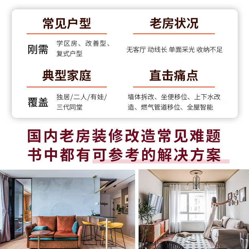 Old house reborn, small home renovation strategy, 45 design examples of old house decoration, second-hand house, old house apartment renovation and storage, small apartment home space design, storage and decoration book