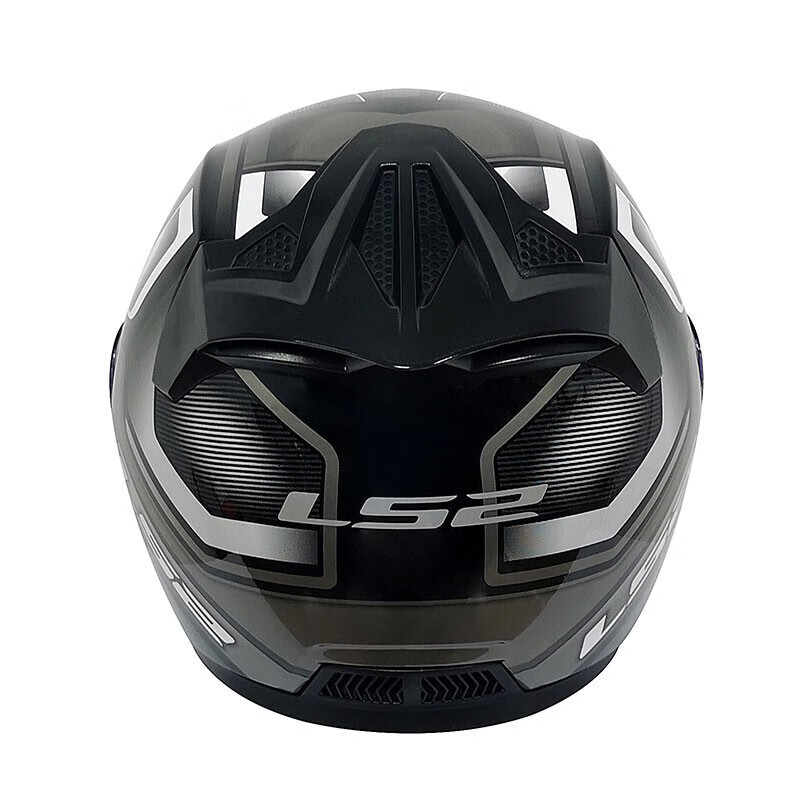LS2 new motorcycle helmet quarter helmet electric moped four seasons large tail wing large size men and women half helmet OF608 black gray silver phantom 4XL (recommended 63-64CM)