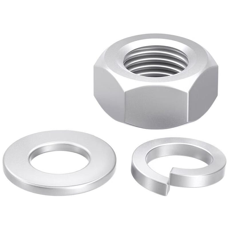 Tianzhuo Hardware 8.8 grade Dacromet hexagonal nut flat washer spring washer nut flat washer spring washer M3M5M6M8M14M16M20 M16*30*3 5 flat washers