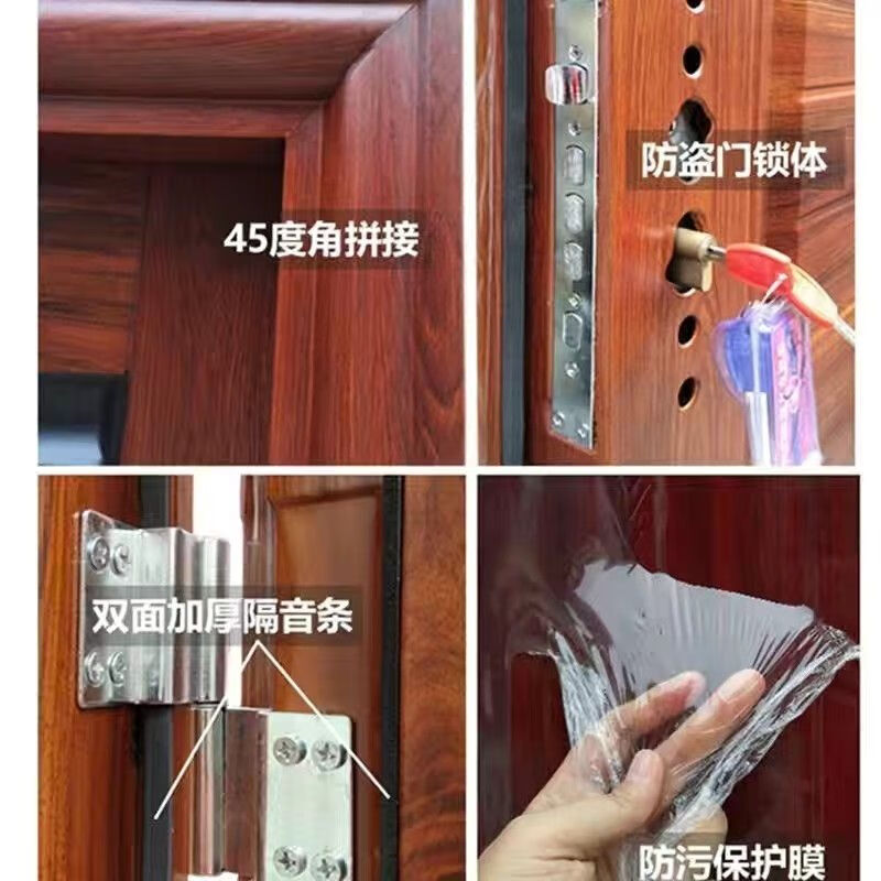 Qinkai's new zinc alloy entrance door rental door painted bedroom door partition simple door interior door soundproof room door Jia'an 80*205*10 left lock inner opening