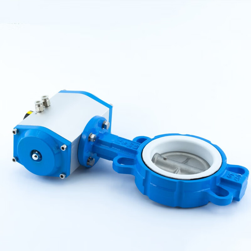 Nanvalve D671F-16QB3 GT pneumatic PTFE butterfly valve stainless steel ball ink body soft seal clamp butterfly valve DN65