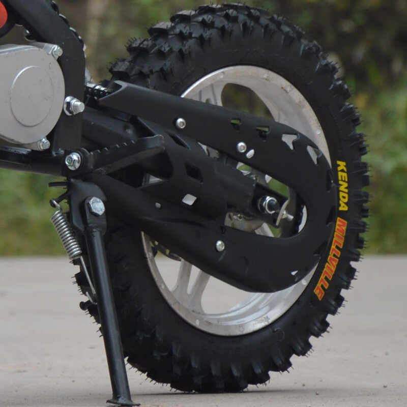 Langchuang (LANGCHUANG) two-stroke children's motorcycle pull start motorcycle off-road vehicle entertainment adult mini racing fuel model enlarged wheels and off-road tires white