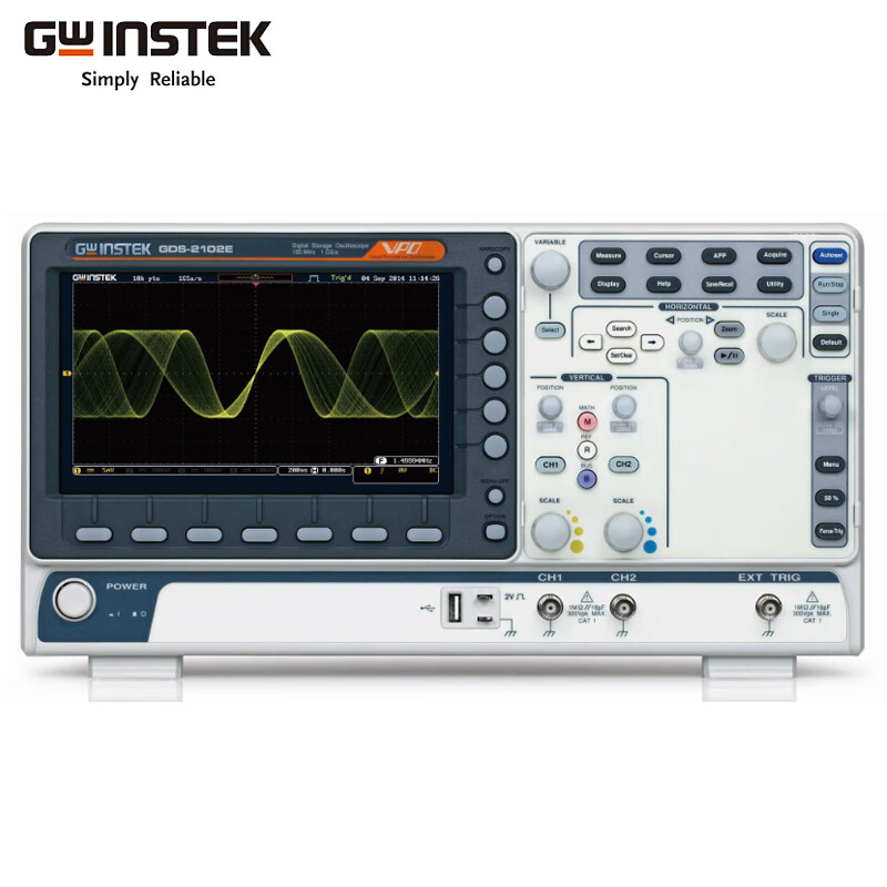 GWINSTEK oscilloscope GDS-2202E/04E Goodwill 100M dual-channel digital oscilloscope four-channel 2102E/04E GDS-2104E (four-channel 100M)