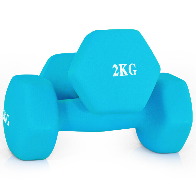 Chengyue color dipped dumbbells for men and women home fitness shaping equipment combination set 2kg*2 tranquil blue CY-130