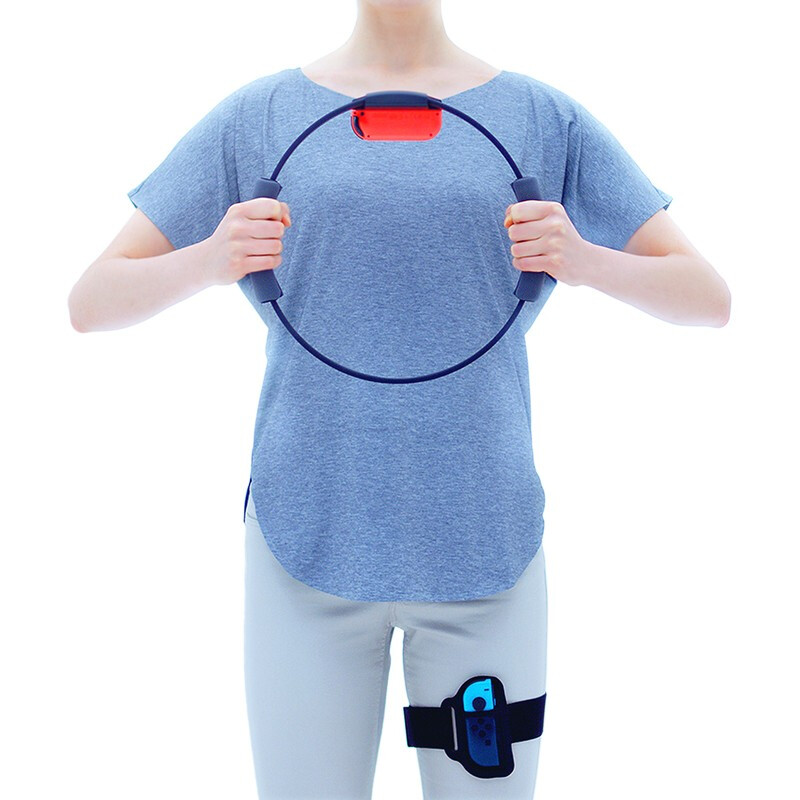 Nintendo Switch Fitness Ring Adventure New Overseas Version Game Cassette Pilates Circle Somatosensory Game Set Integrating Fitness and Entertainment