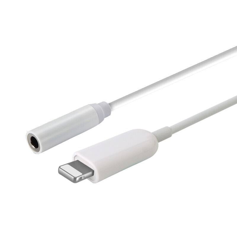 Odokin is suitable for Apple adapter cable/headphone audio converter iPhone16/15/14/13/12/11/X/8/7/ipad and other Lightning port adapters, round mouth 3.5mm headphone jack, listening to music and watching movies