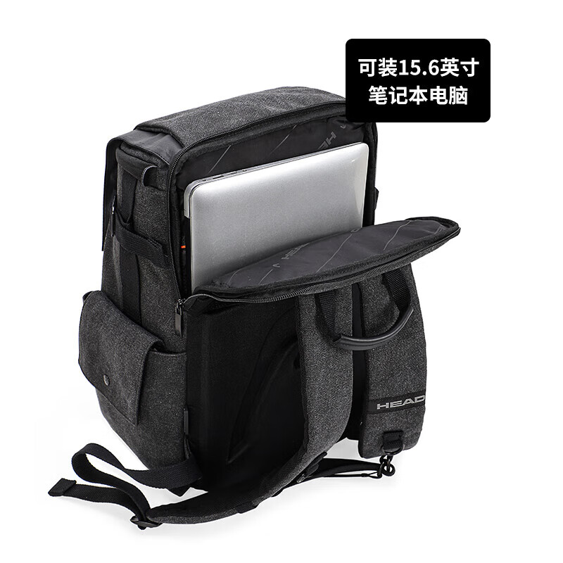HEAD backpack, men's and women's laptop bag, school bag, large-capacity camera bag, National Geographic cycling backpack