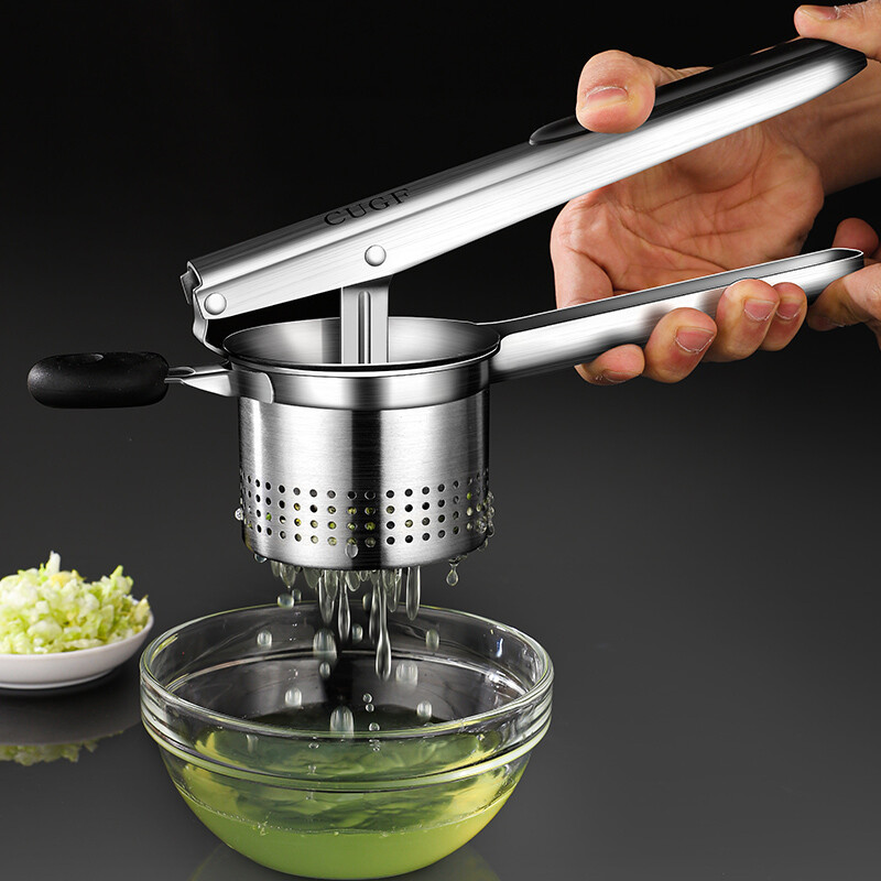 German household stainless steel water squeezer, vegetable stuffing, dumpling stuffing, vegetable squeezer, kitchen vegetable dehydrator, vegetable water squeezer (stainless steel handle) + small dumpling maker