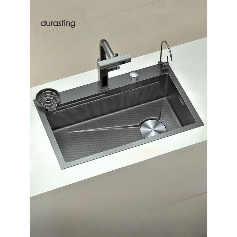 Durasting kitchen sink nano large single-slot stainless steel thickened pull-out faucet 6846-luxury flagship version